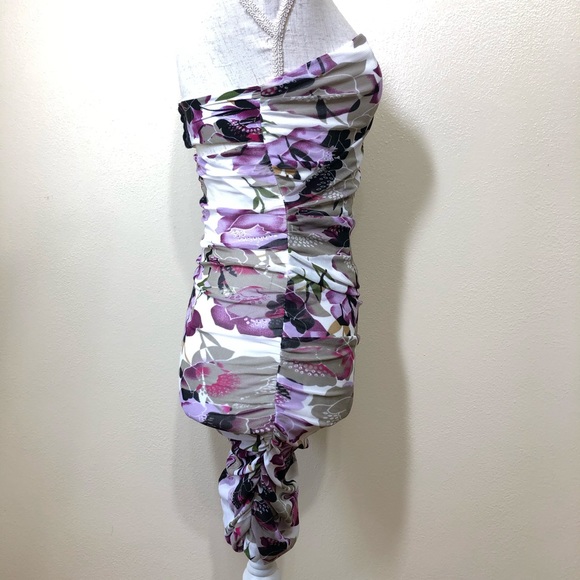 Strapless Spring Floral Dress - Picture 2 of 5